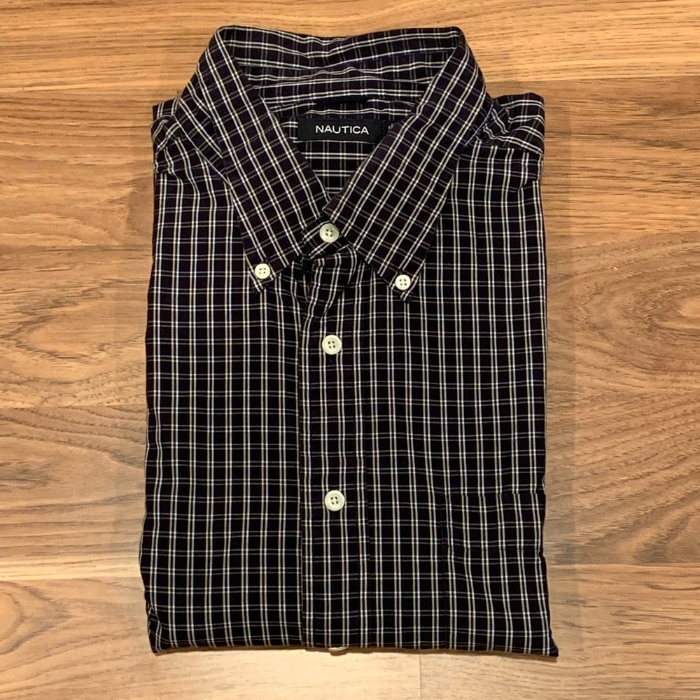 Nautica Short Sleeve Button-Front Shirt Size XXL